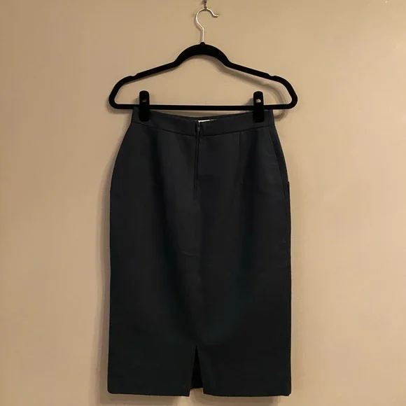 Vintage Pandolfi Green Wool Skirt, EU Size 42 - Picture 4 of 16